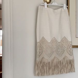Fringed skirt